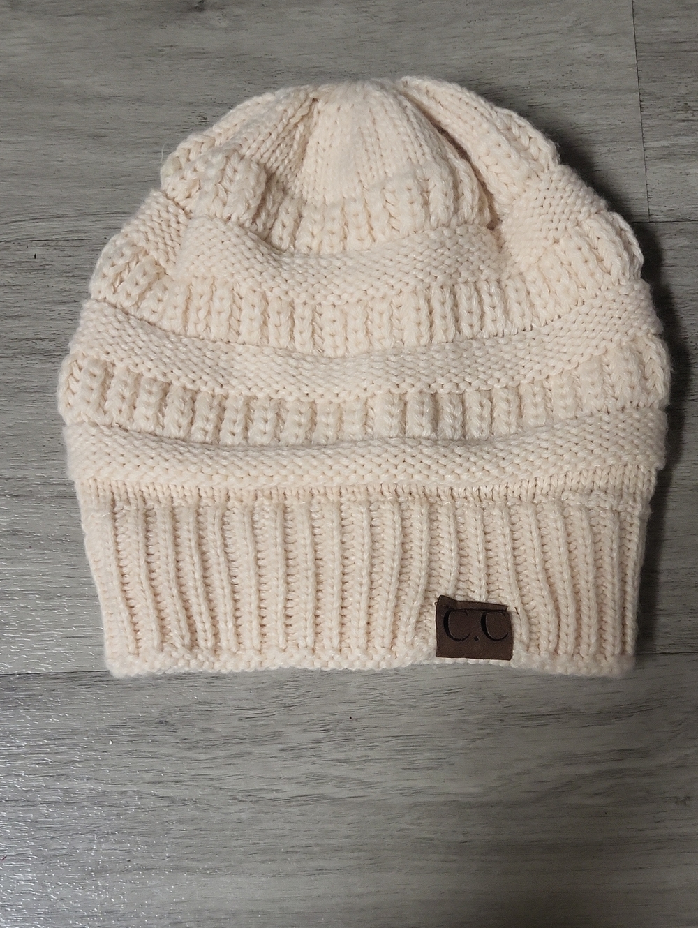 C.c  Kids Knit Beanie in Cream